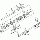 GL1500A Вал и вилки  коробки передач