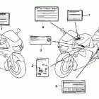 RVT1000R Caution labels ('00-'01)