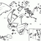 VFR800FI Верхний обтекатель