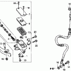 CB750 Главный тормозной цилиндр - передний