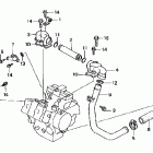 VF750C Патрубки охлаждения