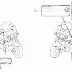 GL1500CF Предупредительные таблички