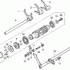 GL1500CF Барабан и вилки переключения