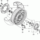 VT1100T Заднее колесо
