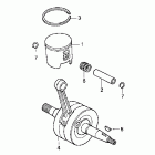 CR125R Коленчатый вал и Поршень