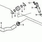 VT750CD2 Патрубки охлаждения