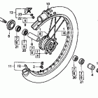CR125R Переднее колесо