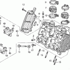 VF750C Передняя головка цилиндров