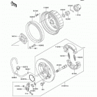 Bayou 300 (KLF300-B14) Задняя ступица колеса