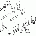 CR80R Вилка переключения передач