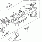 VT1100C Vt1100c  front brake caliper