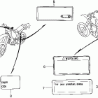 XR250R Лейбл предостережения
