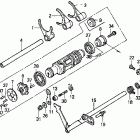 GL1500A Вал и вилки  коробки передач