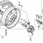 CBR600F2 Заднее колесо