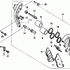 NT650 Передний тормозной суппорт