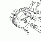 XR250L Крышка картера левая