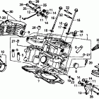 VT1100C Задняя головка цилиндров
