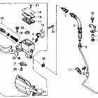 XL600V Главный тормозной цилиндр - передний
