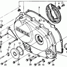 VTR250 Крышка картера правая
