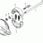 NX650 Задний тормоз