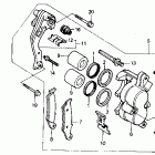 CR125R Fr. brake caliper 87-89