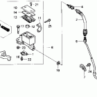 NX650 Главный тормозной цилиндр - передний