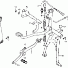 CT110 Main stand @ brake pedal  @ gearshift pedal