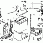 VF1000R Battery @ left side cover  @ starter switch