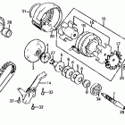 CB700SC Starter clutch @ alternator