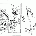 VF1100C Front brake master cyl. @ brake control lever