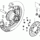 CR125R Rear wheel 84-86