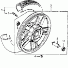 VT500FT Заднее колесо