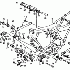 CB700SC Frame @ oil cooler