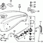 CB450SC Топливный бак