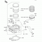 Mojave 250 (KSF250-A14) Цилиндр и поршни