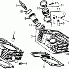 VT700C Rear cylinder