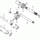 XL80S Gearshift fork @ gearshift drum @ kick starter spi...