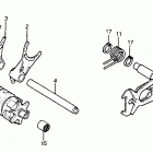XR350R Барабан и вилки переключения