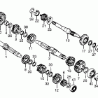 XL125S Transmission @ kick starterspindle