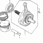 XR350R Crankshaft @ piston 85