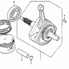 XR350R Crankshaft @ piston 83-84