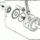 XR100 Коленвал и поршни
