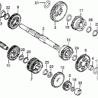 CR80R Трансмиссия