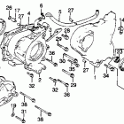 VF750F Левая крышка картера и помпа
