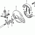 XL200R Задний тормоз