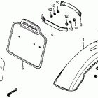 XR80 Front fender @ number plate 83-84