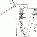 VF1000F Rear brake master cyl.