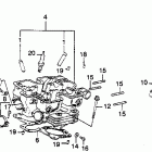 VF750F Задняя головка цилиндров