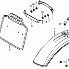 XR100 Front fender @ front numberplate 83-84