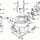 CR80R Цилиндр и головка цилиндра